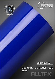 Adesivo envelopamento Mystique Blue ( Largura do rolo - 1,38m ) - VENDA POR METRO
