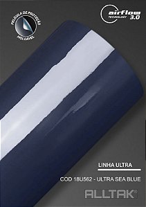 Adesivo envelopamento Sea Blue ( Largura do rolo - 1,38m ) - VENDA POR METRO