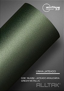 Adesivo Envelopamento Jateado Araucaria Green Metallic - ( Largura Do Rolo - 1,38m ) - VENDA POR METRO