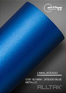 Adesivo Envelopamento Jateado Blue Metallic - ( Largura Do Rolo - 1,38m ) - VENDA POR METRO