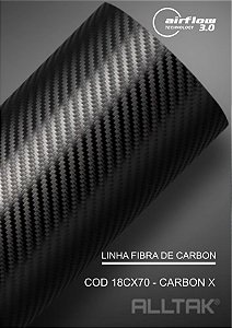 Adesivo Envelopamento Fibra Carbon X ( Largura Do Rolo - 1,22m ) - VENDA POR METRO