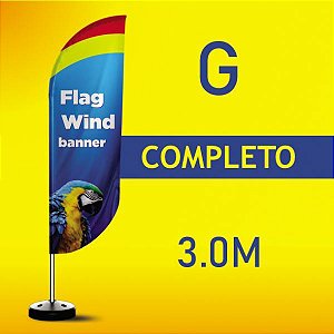 Wind Banner - G  -  ( Montado 3.0m x 0.65m )