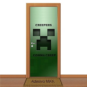 Adesivo de Porta - Minecraft Gonna Creeper