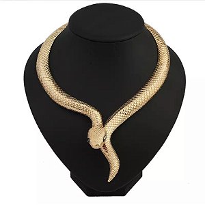 Gargantilha Cobra dourada