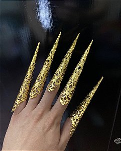 Anel de unha - dourado