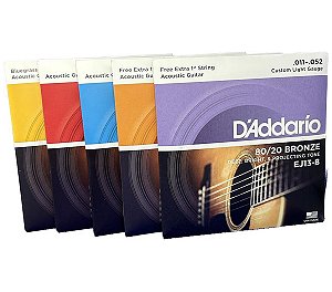 Encordoamento Violão Aço Bronze 80/20 - D'Addario EJ