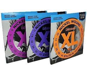 Encordoamento Guitarra - D'Addario XL Nickel Wound + 1 corda extra