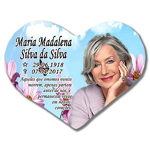 Porcelana Coração 9x12cm para Lápides e Jazigos