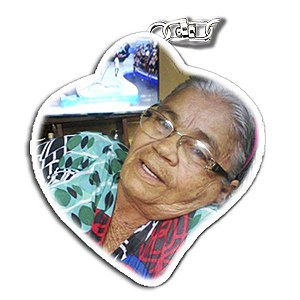 Medalha em Porcelana Coração 20x25mm com Foto