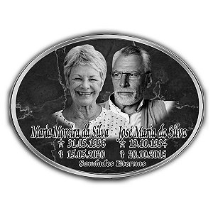 Foto em Porcelana Oval 18x24cm para Jazigos e Lápides