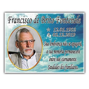Foto em Porcelana Retangular 11x14cm para Jazigos e Lápides