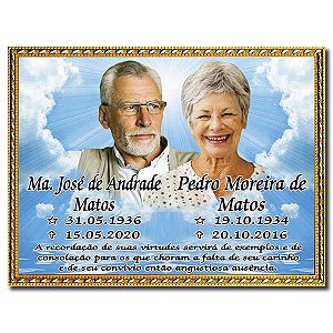 Foto em Porcelana Retangular 13x18cm para Jazigos e Lápides