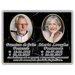 Foto em Porcelana Retangular 18x24cm para Jazigos e Lápides