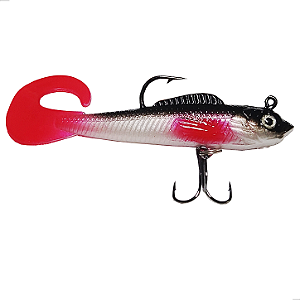 Isca Artificial Grub com Jig Head e Garatéia 8cm 9g