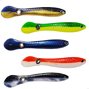 Kit 5 Isca Artificial Jig Soft com Furo 10cm 6g