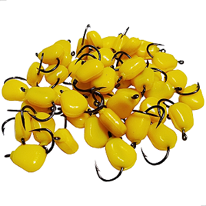 Kit Isca Artificial Milho Soft com Anzol 2cm 0,5g