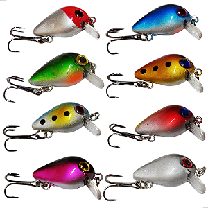 Kit 8 Isca Artificial Mini Crank 3cm 2g