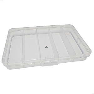 Kit Estojo Organizador 5 Divisórias Fixas para Isca Artificial 10cm x 15cm x 1,5cm