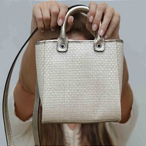 Flatz Bolsa Mini Crossbody Palha Prata