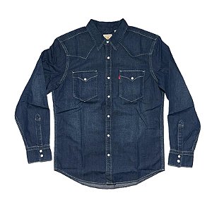 Camisa Levi's Barstow Western Standard Lavagem Escura