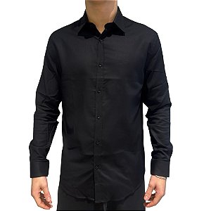 Camisa Aramis Slim Maquineta Stretch Preto