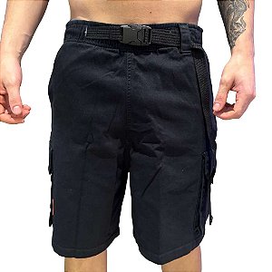 Bermuda Orange Cargo Sarja Preto