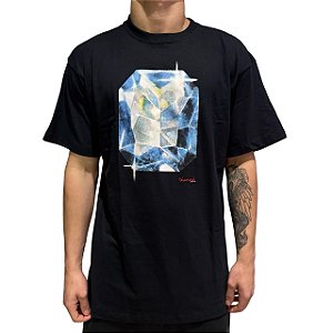 Camiseta Diamond Watercolor Gem Preto