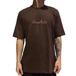 Camiseta Chocolate Oversized Chunk Ribbon Marrom