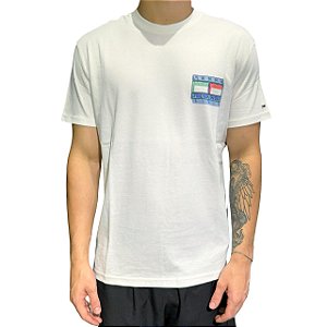 Camiseta Tommy Jeans Dna Flag Play Branco