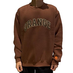 Moletom Orange Careca Crafted College Marrom