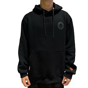 Moletom Orange Canguru Crafted Smiles Preto