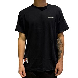 Camiseta Orange Robot Preto