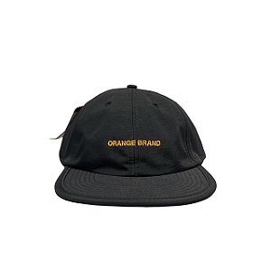 Boné Orange 5 Panel Preto