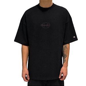 Camiseta Champion Oversized Long Lat Yosemite Preto