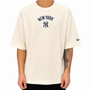 Camiseta New Era Waffle Box New York Yankees Off White