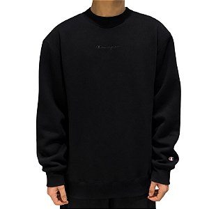 Moletom Champion Careca Script Central Preto