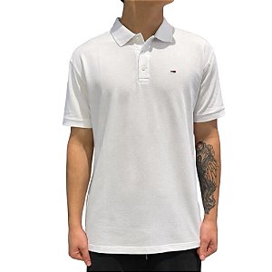 Camisa Tommy Polo Original Fine Pique Branco