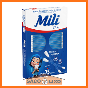 Hastes flexíveis com pontas de algodão - Mili