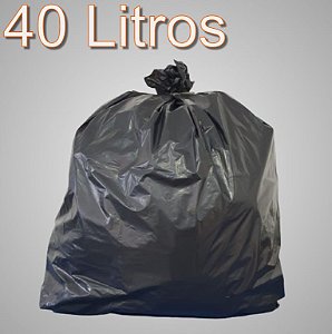 Saco de lixo 40 Litros Preto