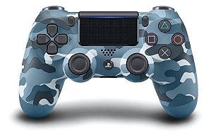 Controle para Ps4/PC Controle Compatível SFio Camuflado AZUL