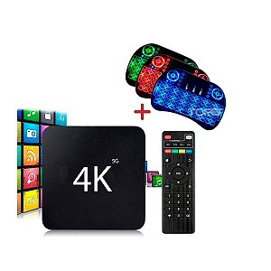Receptor Smart tv Box Android Conversor 512 Gb + 64Gb Mx Pro+ Transme sua TV em Smart Tv + Teclado