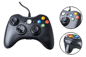 Controle Com Fio Xbox 360 E Pc Slim/FAT Joystick -Gamer Pro