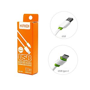 Cabo de dados e carregador Tipo C Reforçado Original Kaidi