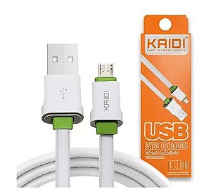 Cabo USB De Dados E Carregador Turbo Micro V8 Original Kaidi