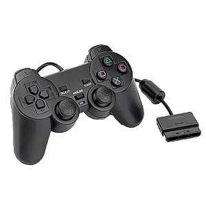 Controle de Playstation 2 Vídeo Game Preto com Fio