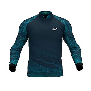 Camisa de Pesca UV+ Presa Viva Tucunaré Azul 04