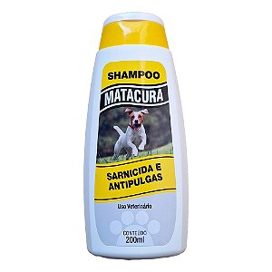 Shampoo Para Cães Matacura Sarnicida e Antipulgas 200 ml