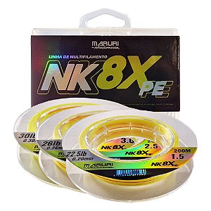 Linha Multifilamento Maruri NK 8X Amarelo 200 m - By Nakamura