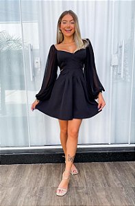 Vestido manga chiffon Suelen