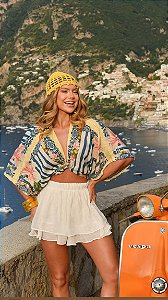 Cropped estampa exclusiva positano